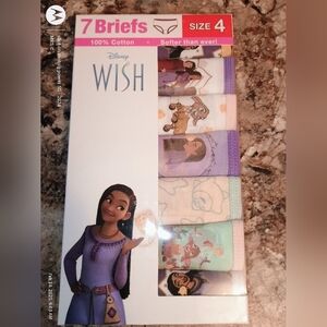Disney Wish Girls' Briefs panties Disney movie wish new in box Set - Size 4
